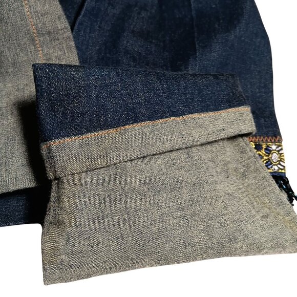 10 28x29 J Harris Vintage Womens Western Stretch Jeans Beaded Trim Embellished - Picture 9 of 9